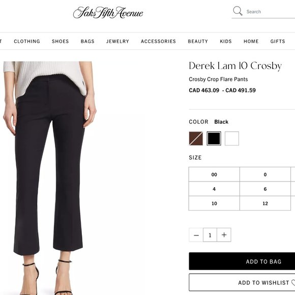 Derek Lam 10 Crosby - Lace Embellished Crosby Crop Flare Size 4 (Never Worn) - Picture 1 of 5